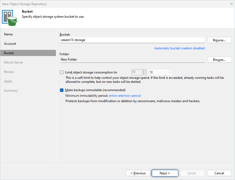 IDrive e2 with Veeam 13